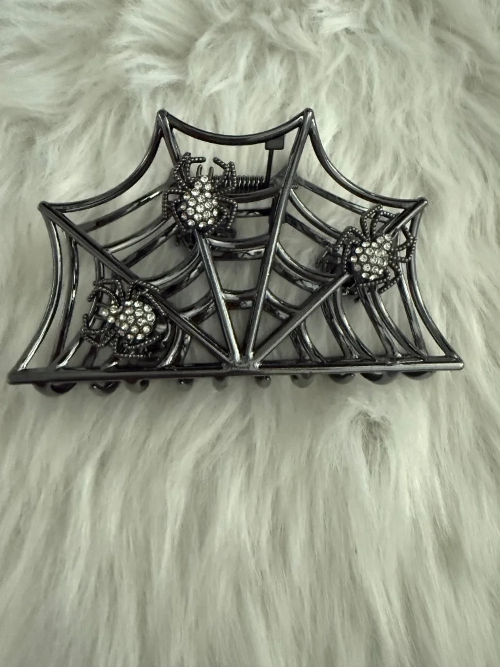 Piper K Black Slate Spider Web Hair Clip